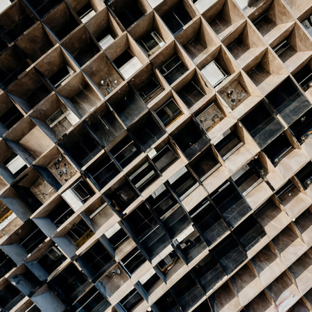 Overlapping black forms backgroundの素材