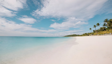 beach under clear cloudy sky in Tropicanaの素材