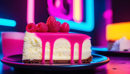 Cheesecake cake closeupの素材