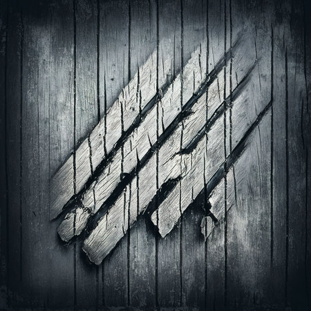 Grunge greay wooden textured backgroundの素材