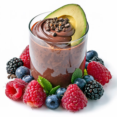 Homemade organic avocado chocolate mousseの素材