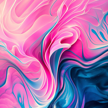Pink and blue fluid patterned backgroundの素材