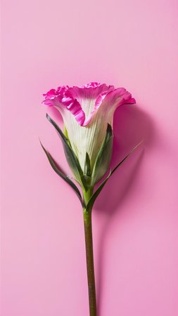 Pink carnation with blank notesの素材
