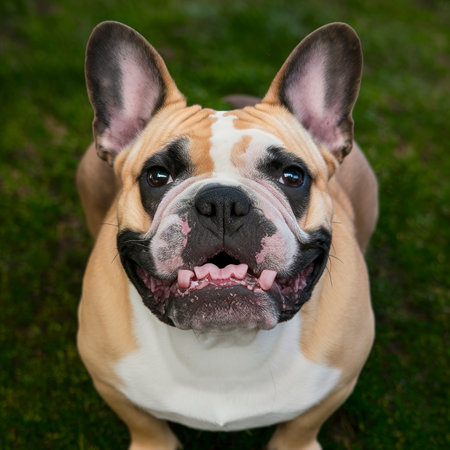 french bulldog black nose mouthの素材