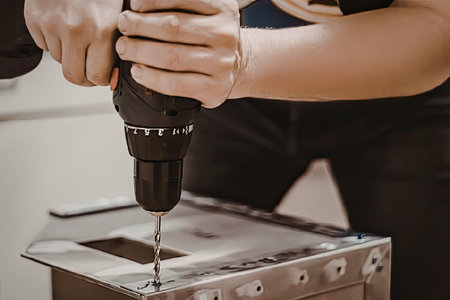 Drilling into metal with precision and care
