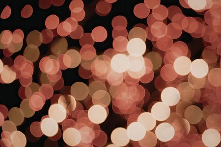 A mesmerizing display of vibrant red and yellow lights against a dark background, creating a...