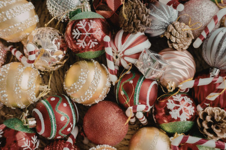 a collection of various christmas ornaments in different colors and designs