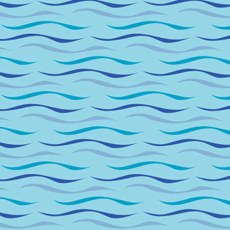Blue sea wave pattern vector materialのイラスト素材