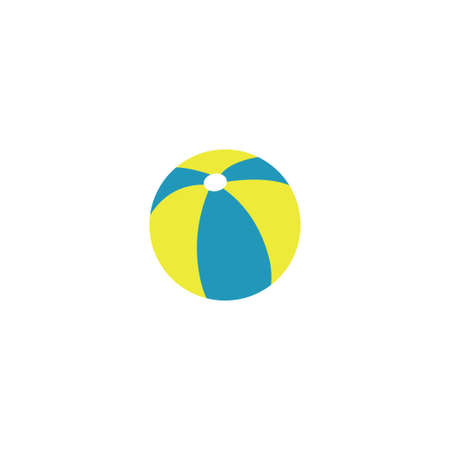 Clip art of yellow and light blue beach ballのイラスト素材