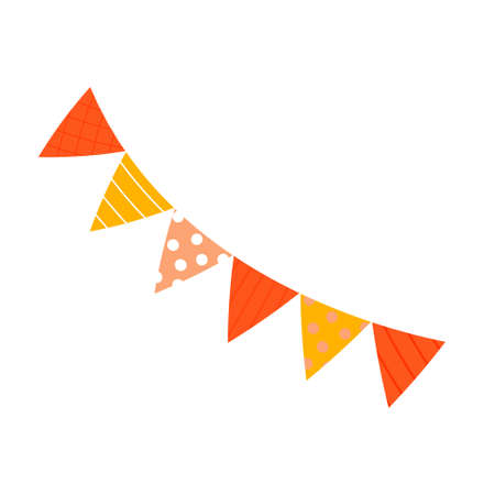 Pop and colorful garland clip artのイラスト素材