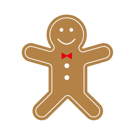 Illustration material of simple gingerbread man