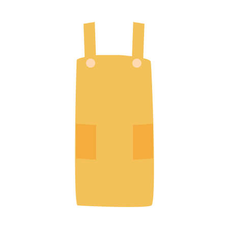 Illustration material of simple and flat apronのイラスト素材