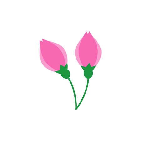 Simple and flat bud illustration materialのイラスト素材