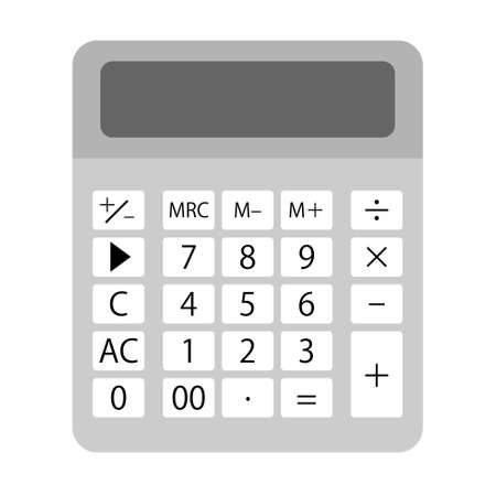 Simple and flat calculator illustration materialのイラスト素材