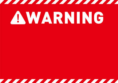 Red prominent warning sign materialのイラスト素材