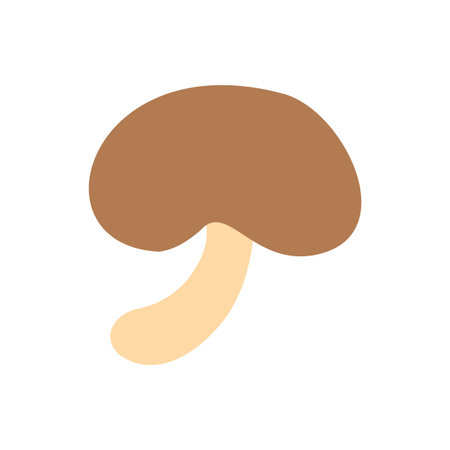 Simple and flat mushroom illustration materialのイラスト素材