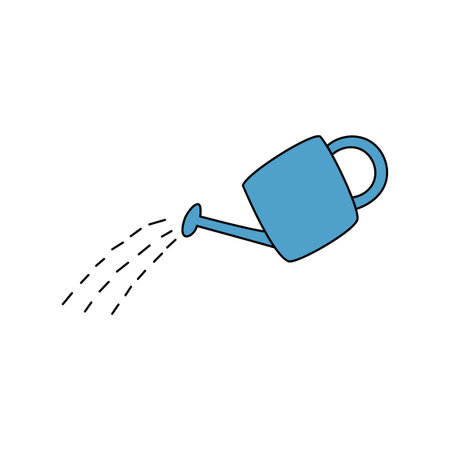 Rough hand drawn illustration of watering canのイラスト素材