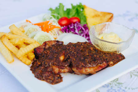 pork steakの写真素材