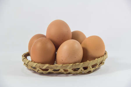 Eggs on White Backgroundの写真素材