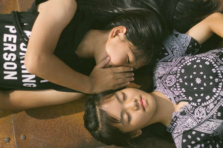 Two female friendsの写真素材