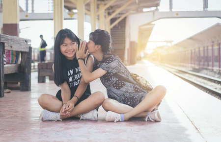 Two female friendsの写真素材