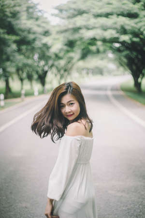 woman dress whiteの写真素材