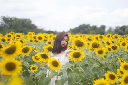 woman dress whiteの写真素材