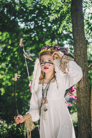 bohemian girlの写真素材