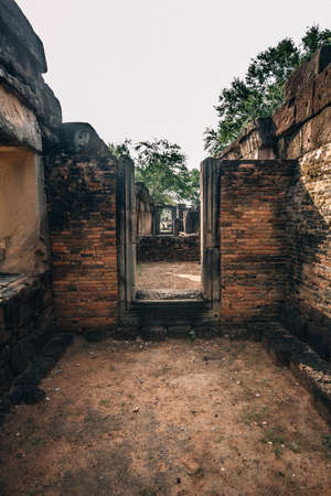 panomwan ancient castle at thailandの写真素材