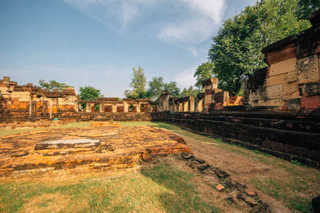 panomwan ancient castle at thailandの写真素材