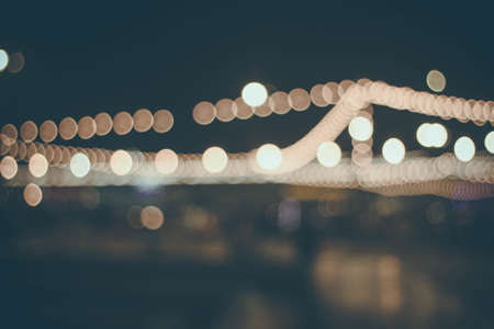 a blurred image of night lightsの写真素材