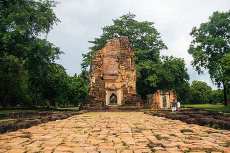 Si Thep Historical Park at thailandの写真素材