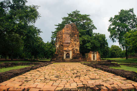 Si Thep Historical Park at thailandの写真素材