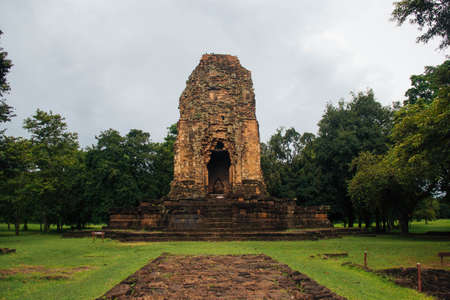 Si Thep Historical Park at thailandの写真素材
