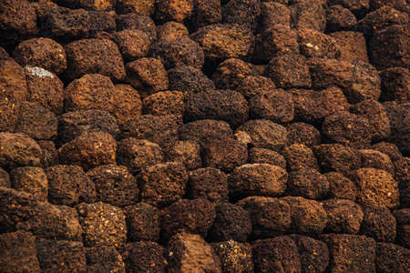 Background of stone wall textureの写真素材