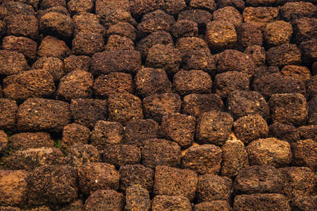 Background of stone wall textureの写真素材