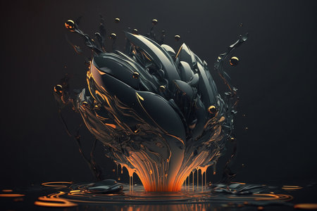 Beautiful stylish black background with developing. Generative AIの素材