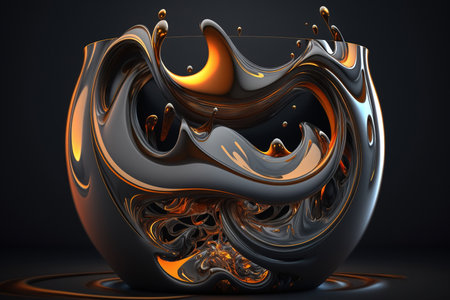 Beautiful stylish black background with developing. Generative AIの素材