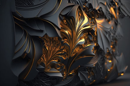 Beautiful stylish black background with developing. Generative AIの素材