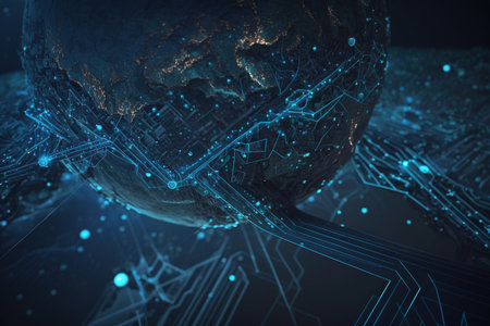 Wireless systems, globalization, big data. Data analytics. Generative AIの素材