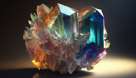 sparkling and colorful real gemstones in natural sunlight. Generative AIの素材