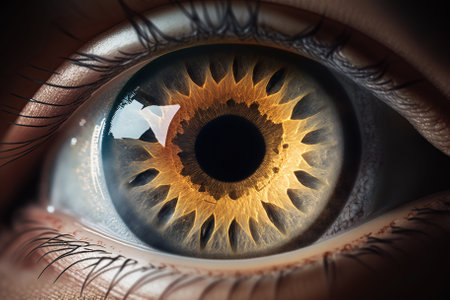 The close up shot of human eye. Generative AIの素材
