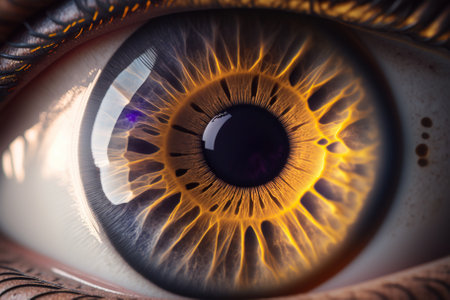 The close up shot of human eye. Generative AIの素材