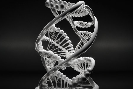White helix human DNA structure. Generative AIの素材