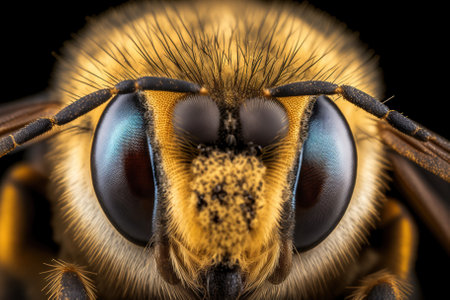 Macro sharp and detailed fly compound eye surface. Generative AIの素材
