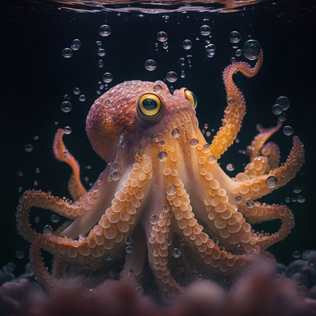 The Giant Octopus and its Impressive Arms, generative aiの素材