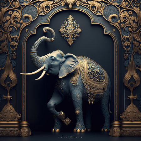 A Different Kind of Beauty, Embracing the Elephan Uniqueness of Ornamental Design, generative aiの素材