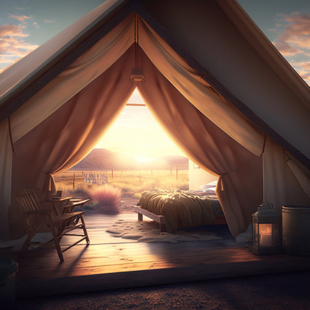 Nature in Style, A Luxe Take on Camping, generative aiの素材