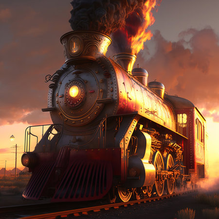 The Glory Days of Rail Travel, The Steam Locomotive Era, generative aiの素材