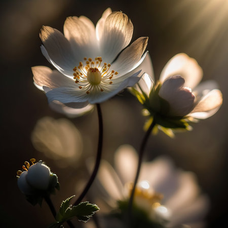Colorful Symphony, The Spectacular Light Spectrum Displayed by a Beautiful Flower, generative aiの素材